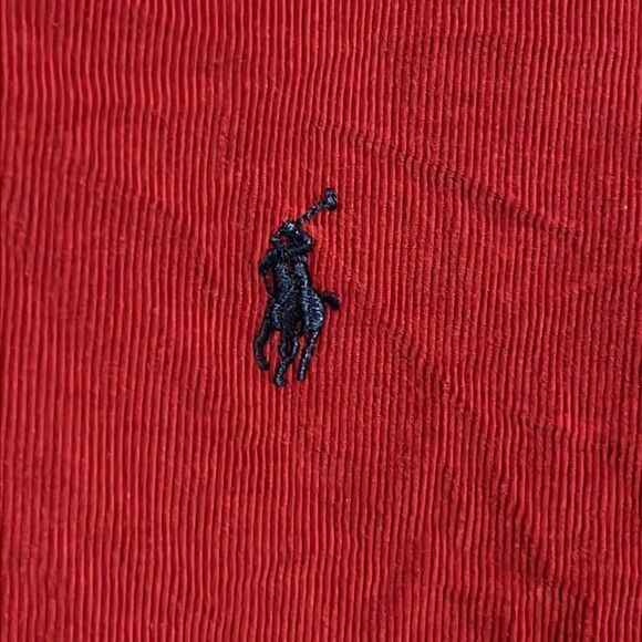 🔥POLO RALPH LAUREN Red Corduroy Pattern Button Shirt - GUC - XL (fits Bigger) - Picture 4 of 10